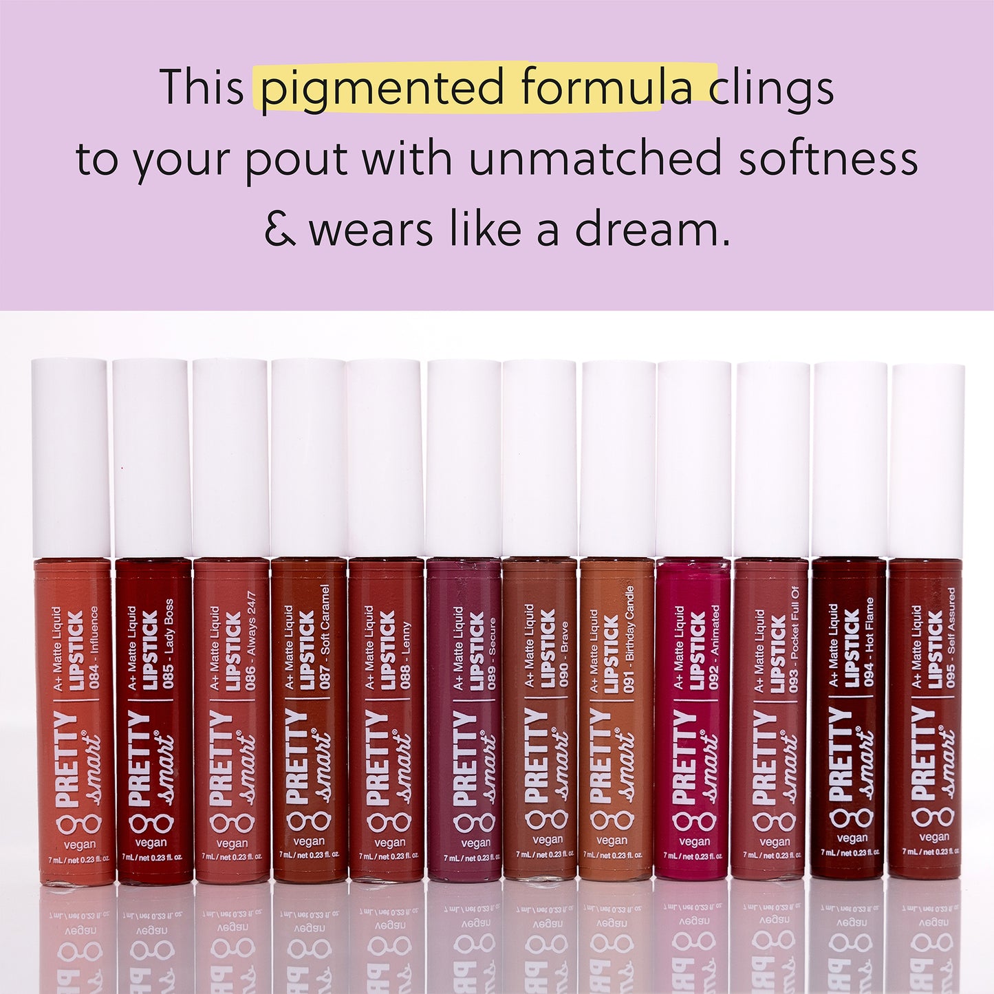A+ Matte Liquid Lipsticks| Long Lasting lipstick and Super Pigmented Formulas | Pretty Smart Cosmetics