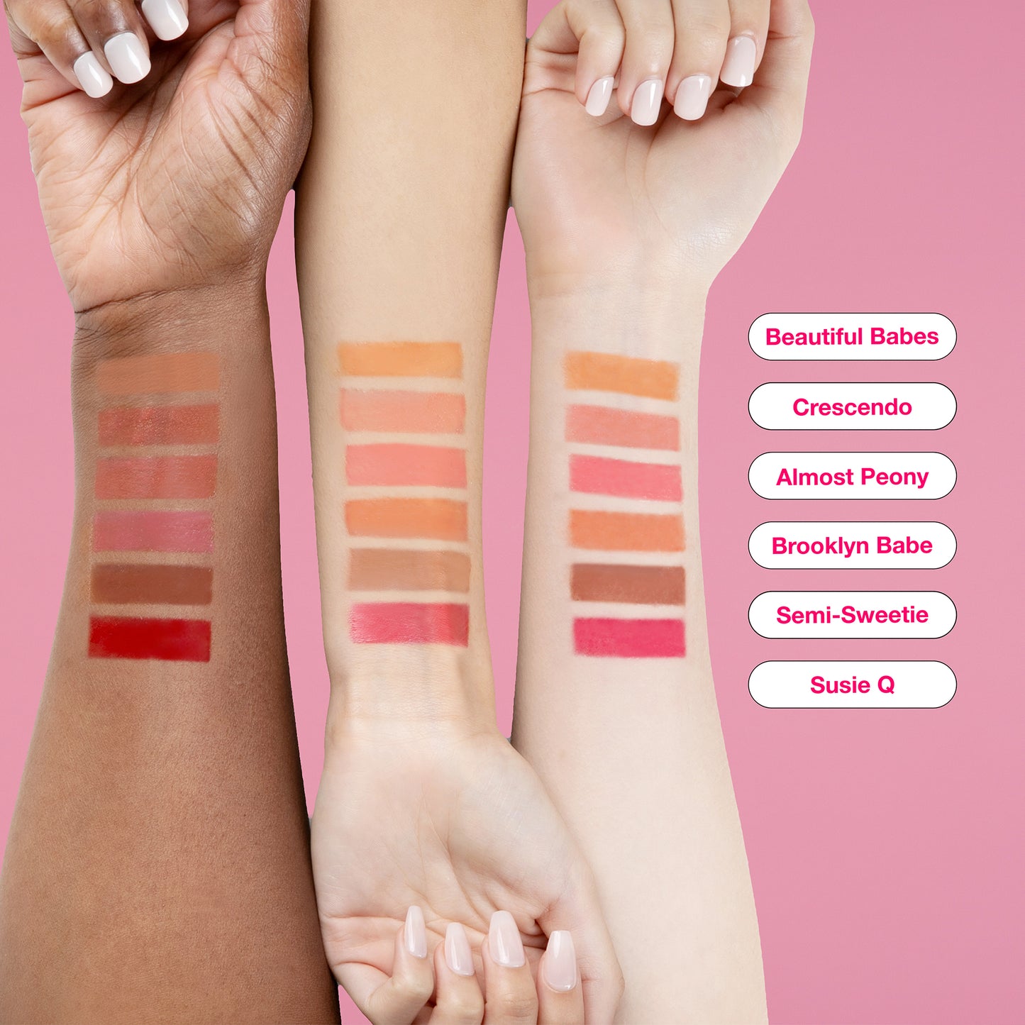 6 Shades: Beautiful Babes, Crescendo, Almost Peony, Brooklyn Babe, Semi-sweetie, Susie Q | Brilliant Lip Gloss