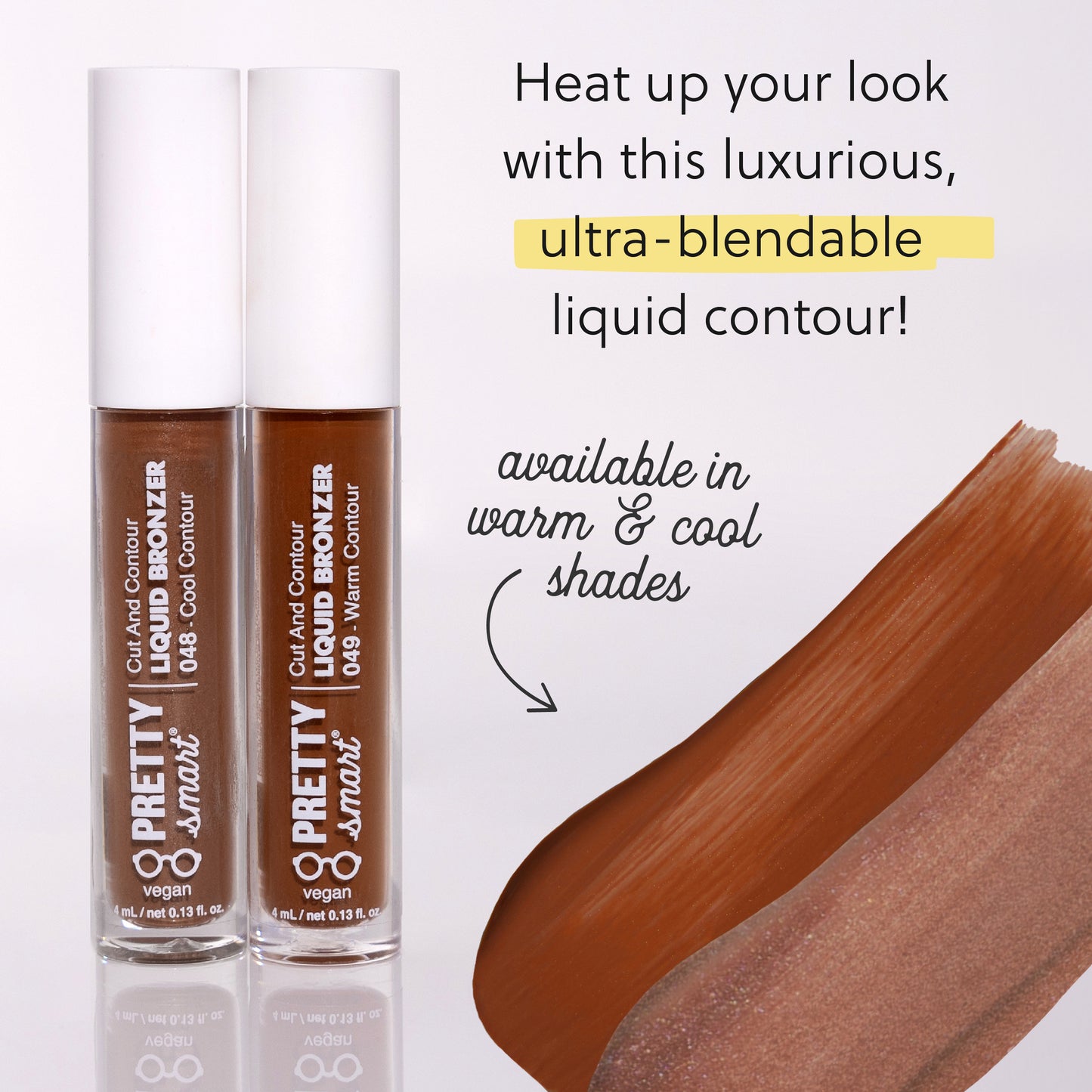 Heat up your look with this luxurious, ultra-blendable liquid contour! | Available in warm & cool shades | Cut and Contour Liquid Bronzer